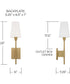 Leland 1-Light Sconce Aged Brass