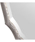 24x36" Wall Mirror in Hammered Silver