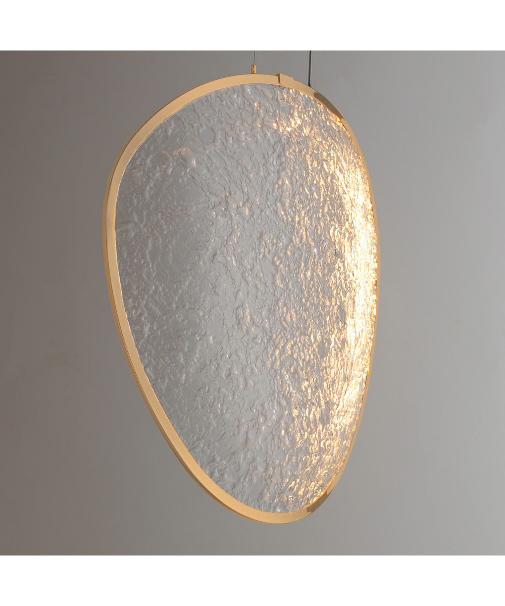 Moonscapes Single LED Pendant Brushed Champagne