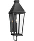 Richmond Hill 1-Light Clear Glass Modern Farmhouse Outdoor Large Wall Lantern Textured Black