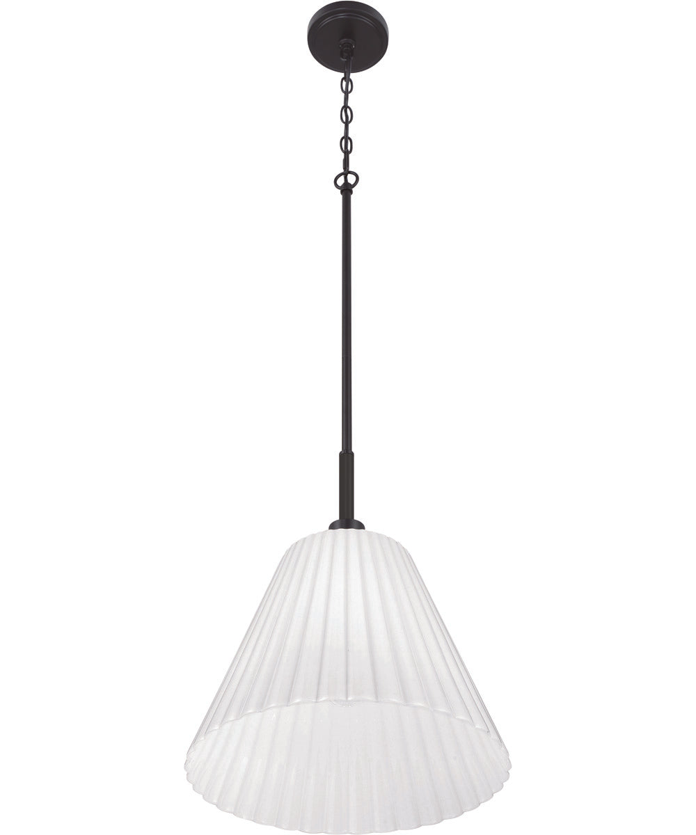 Pleated II 1-Light Lighting Flat Black