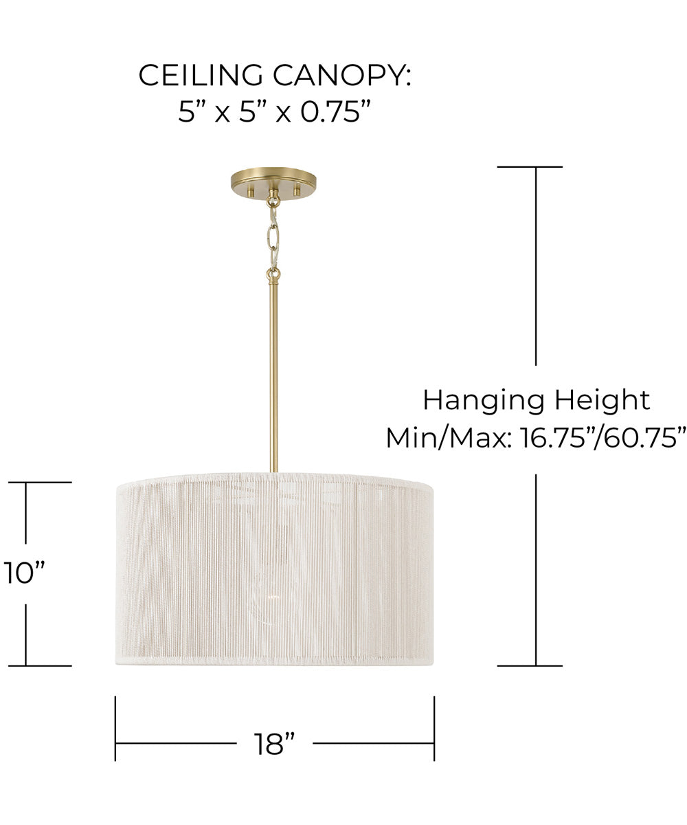 Tara 1-Light Pendant Matte Brass