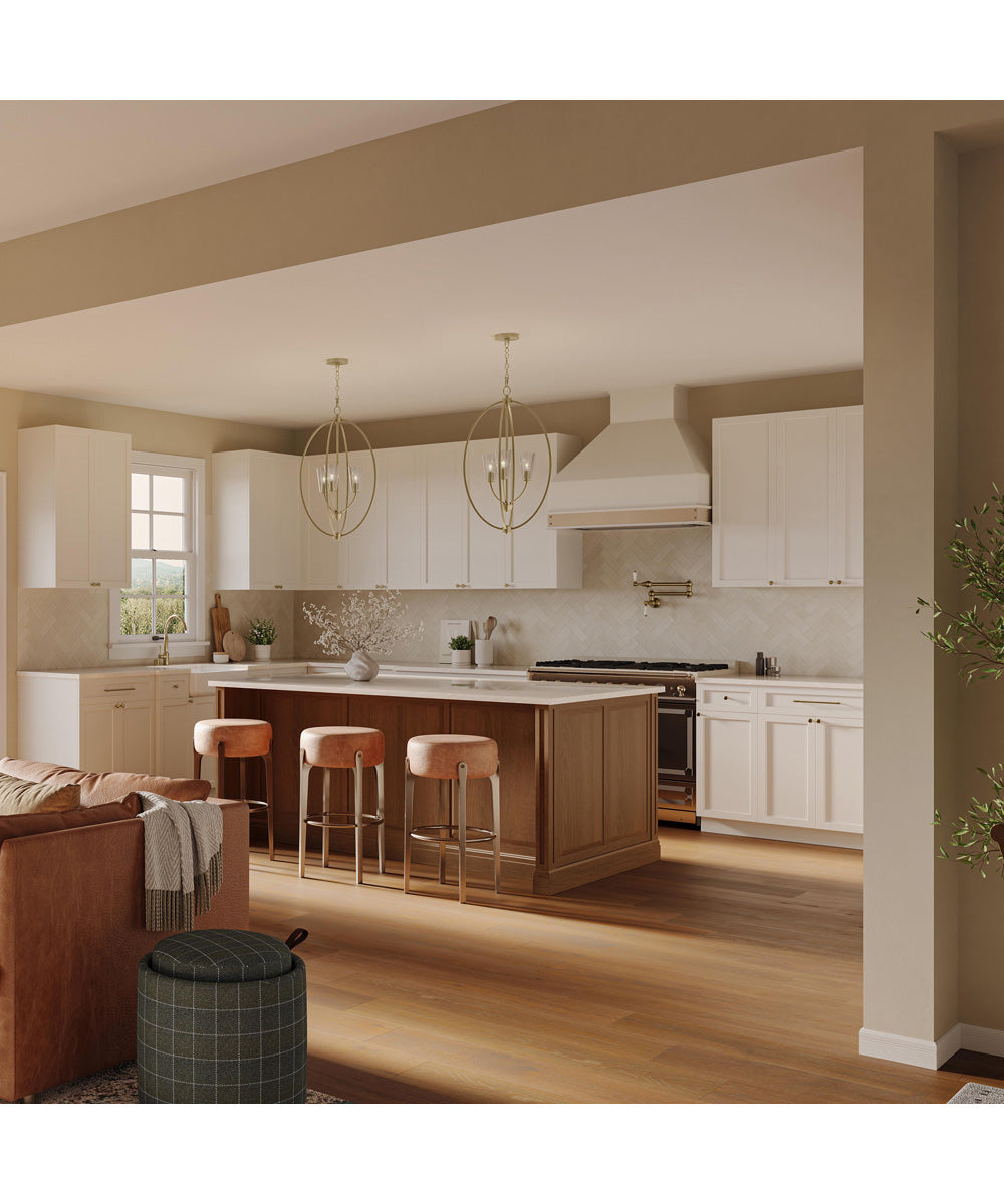 Jheni 3-Light Foyer Pendant with Clear Glass Shades Brushed Gold