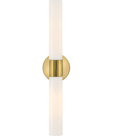Shea 2-Light Large Two Light Vanity in Bright Brass