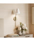 Cami 1-Light Sconce Aged Brass and White