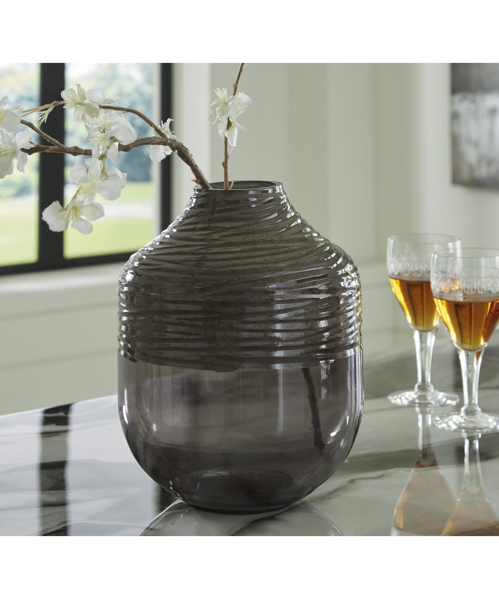 Harpwick Vase Iridescent Gray