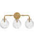 Helene 3-Light Medium Three Light Vanity in Lacquered Brass