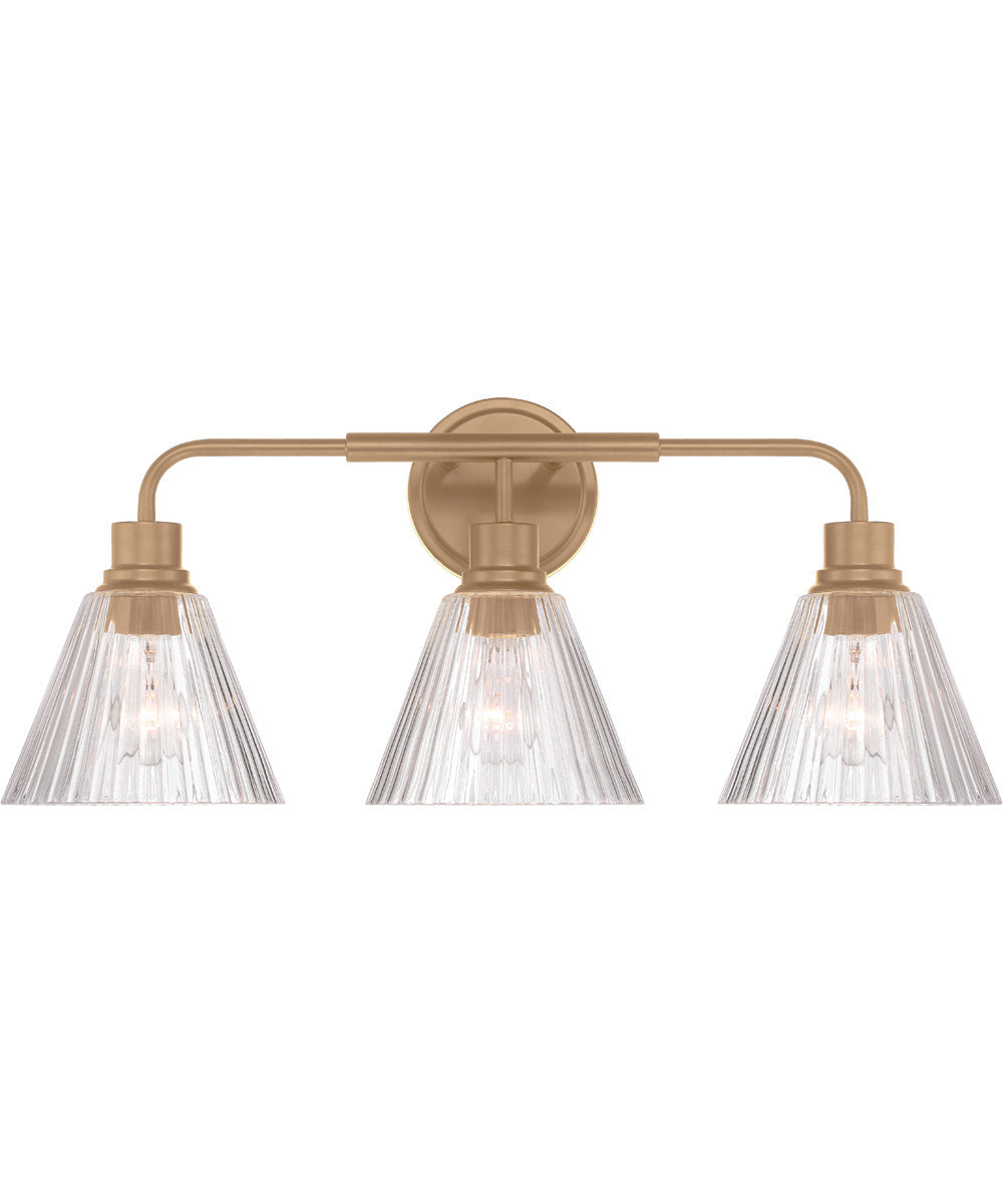 Pleated 3-Light Lighting Premium Bronze