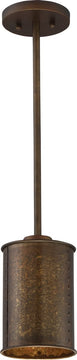 6"W Kettle 1-Light Pendant Weathered Brass