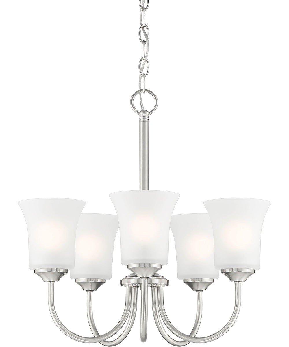 Bronson 5 Light Chandelier Brushed Nickel