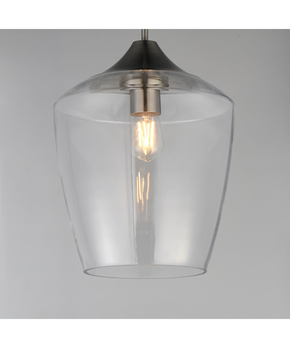Goblet 12 inch Single Pendant Satin Nickel