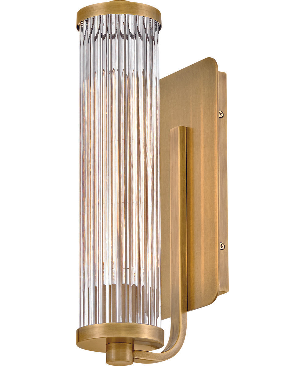 Ellery 1-Light Medium Single Light Sconce in Heritage Brass