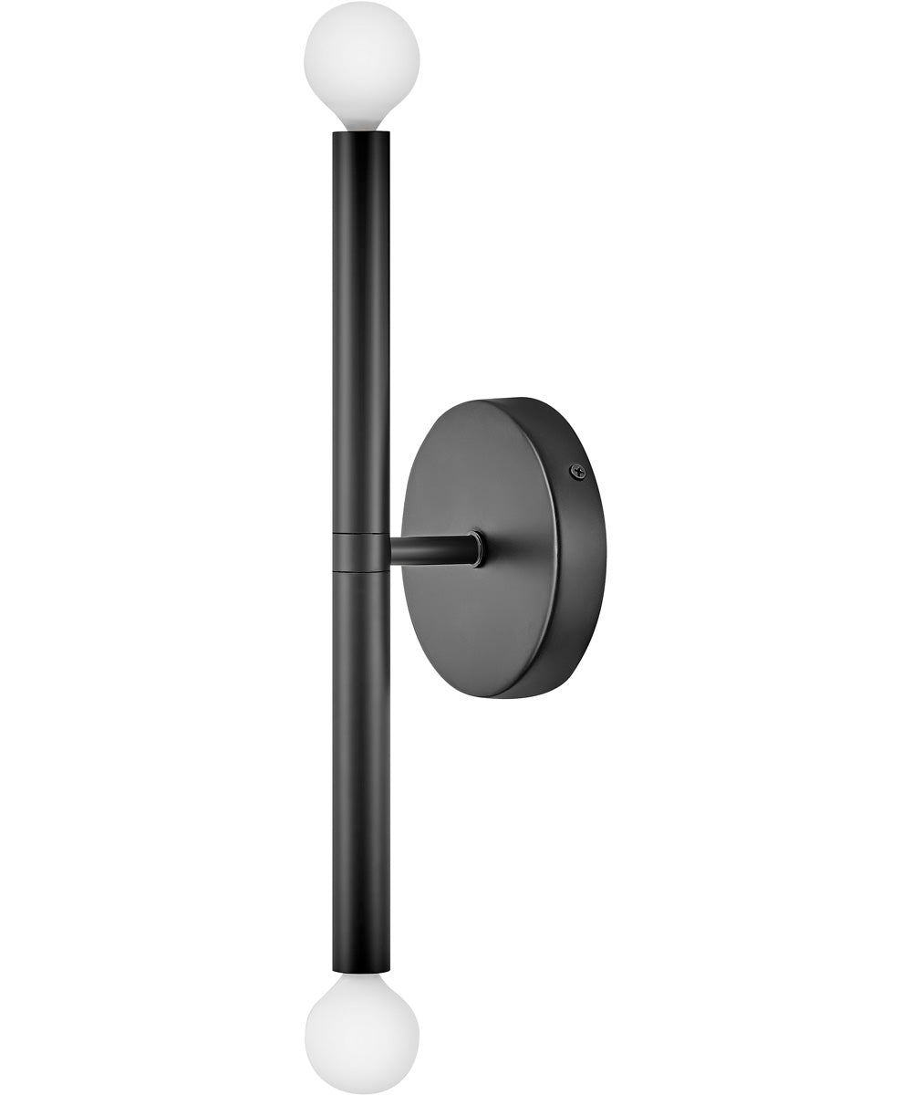 Millie 2-Light Medium Two Light Tall Sconce in Black