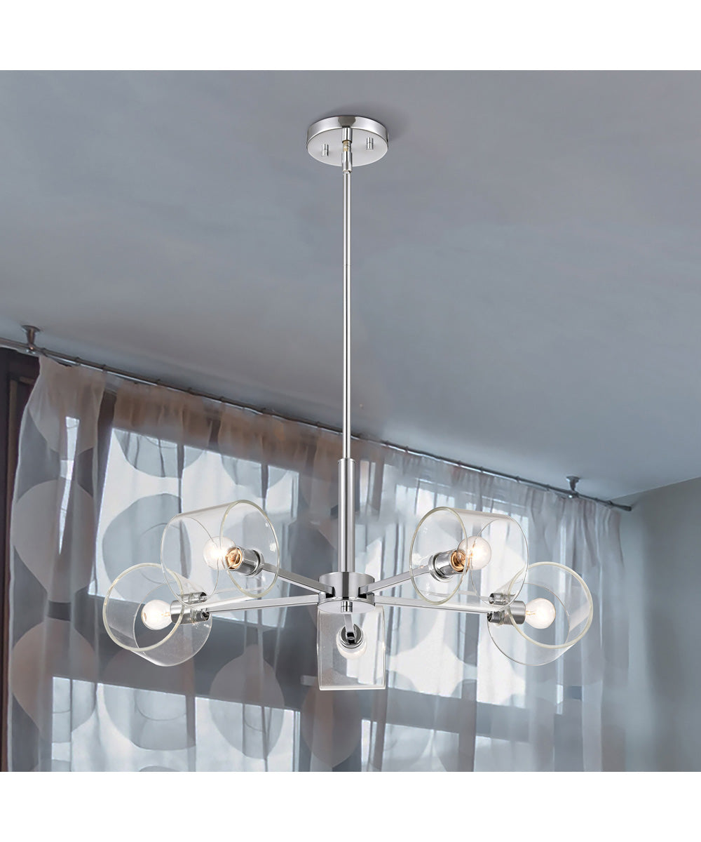 Marlowe 5-Light Chandelier Polished Nickel