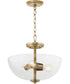 Adams 3-light Dual Mount Light Fixture Aged Brass