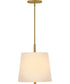 Clive 4-Light Large Tapered Pendant in Heritage Brass