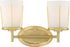 14"W Serene 2-Light Vanity & Wall Natural Brass