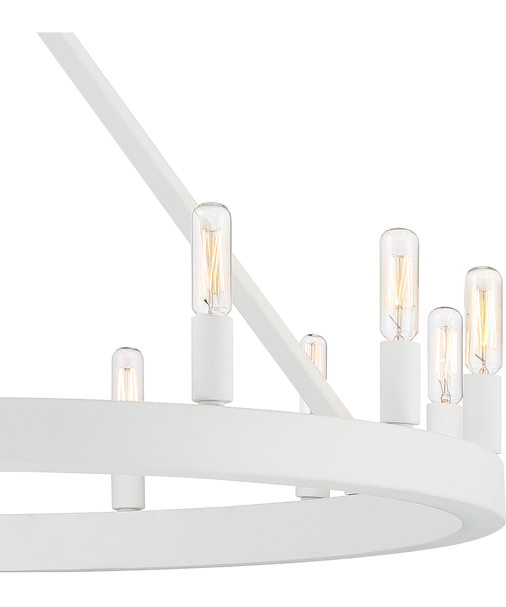 Carousel 14 Light Chandelier Matte White