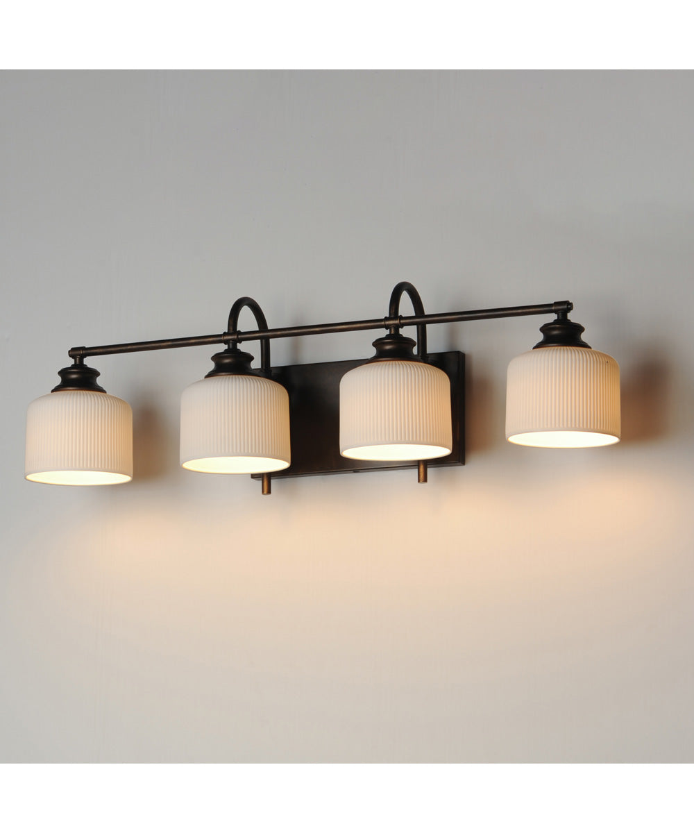 Bisque 4-Light Bath Vanity Oil Rubbed Bronze