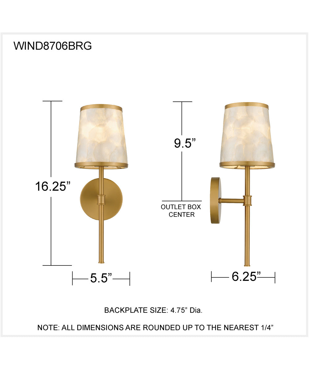 Windley 1-light Wall Sconce Brushed Gold