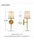 Windley 1-light Wall Sconce Brushed Gold