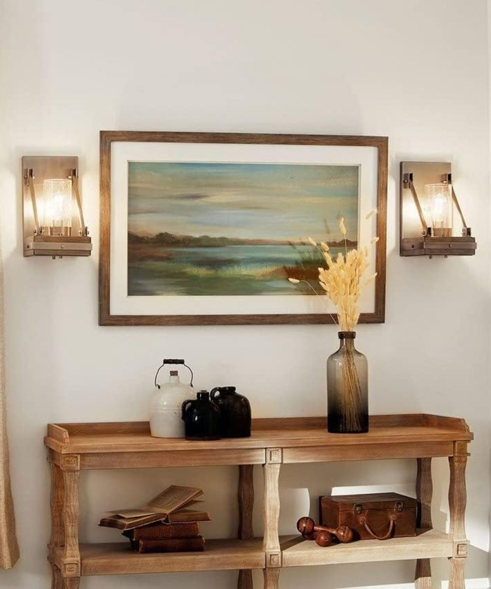 9"w Colerne 1-Light Kichler Wall Sconce Classic Pewter Finish with Clear Seeded Glass Shade