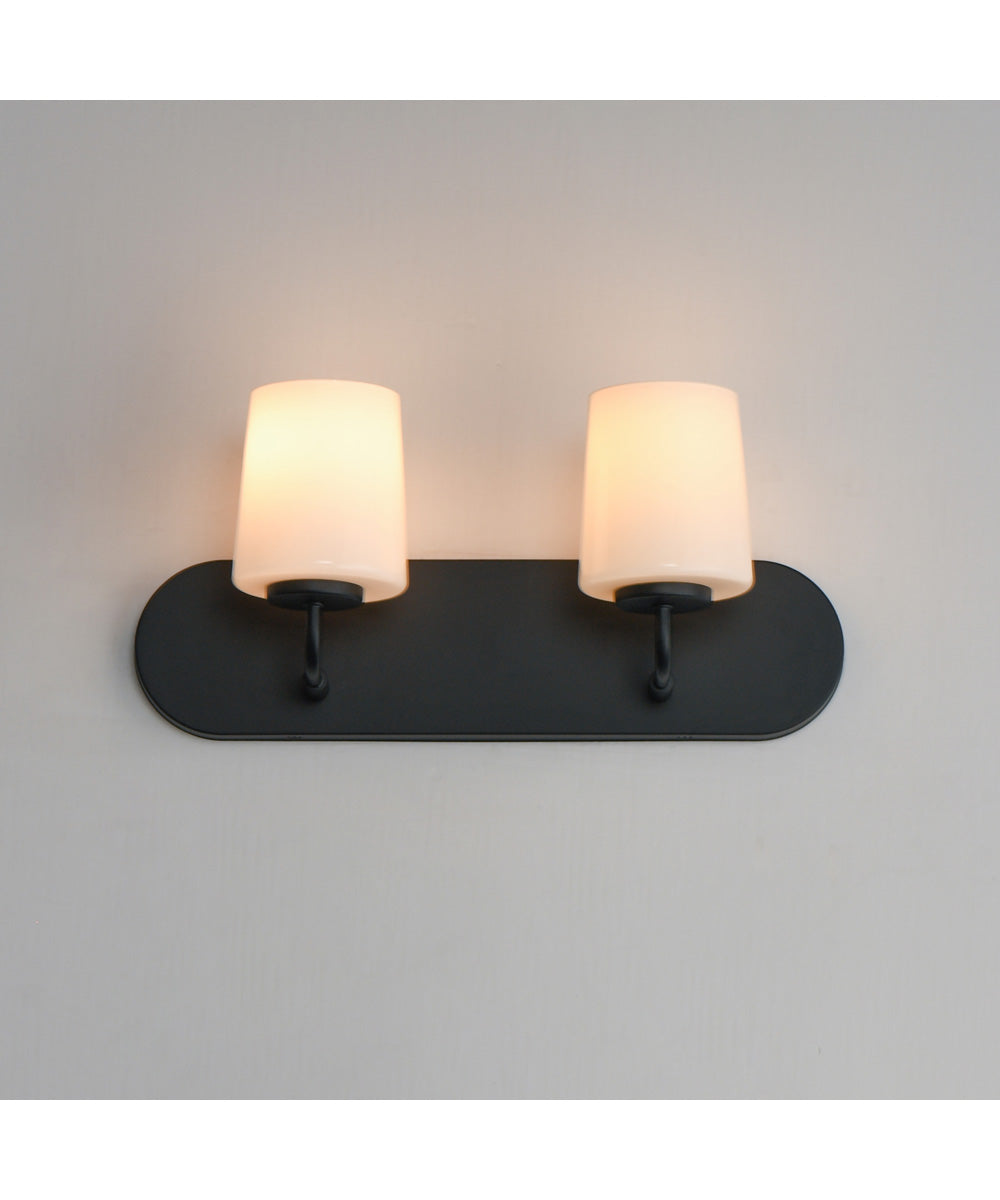 Durham 2-Light Strip Bath Vanity Black