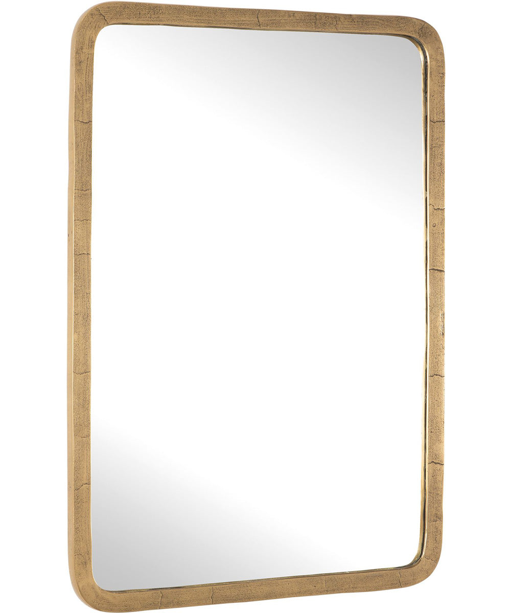 Vestry Antique Brass Mirror