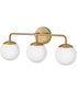 Julep 3-Light Medium Three Light Vanity in Lacquered Brass