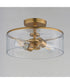 Livingston 2-Light Semi-Flush Mount Natural Aged Brass
