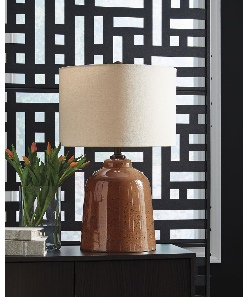 Aaleahya Glass Table Lamp Rust