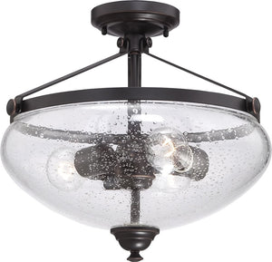 16"W Laurel 3-Light Close-to-Ceiling Sudbury Bronze