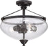 16"W Laurel 3-Light Close-to-Ceiling Sudbury Bronze