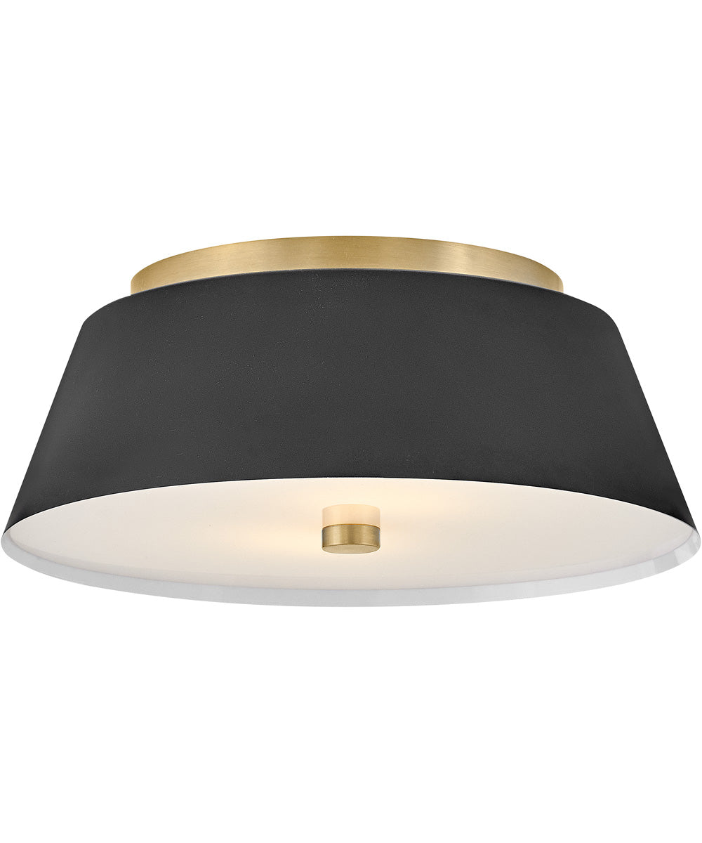 Tess 2-Light Medium Flush Mount in Black