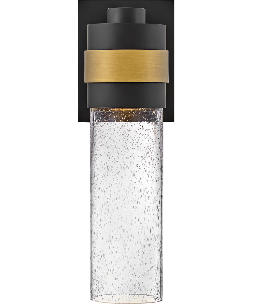 Albie 1-Light Medium Wall Mount Lantern in Black