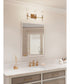 Elara 3-Light Clear Glass New Traditional Bath Vanity Light Vintage Brass
