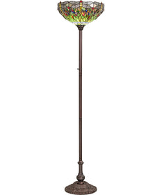 72" High Tiffany Hanginghead Dragonfly Torchiere