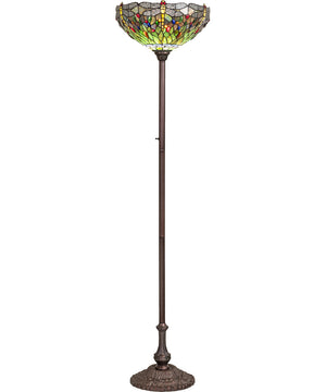 72" High Tiffany Hanginghead Dragonfly Torchiere