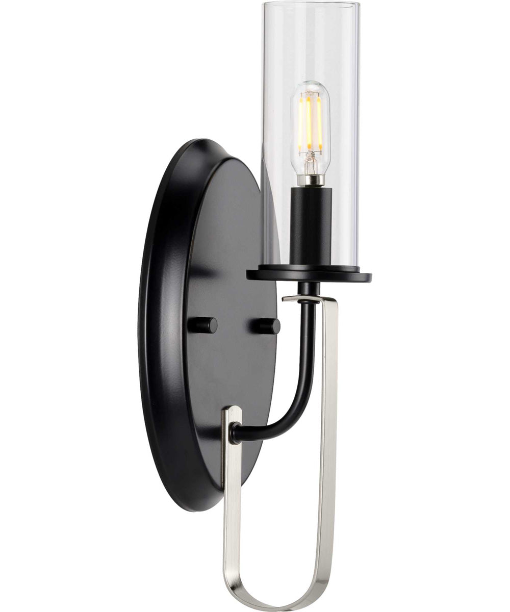 Riley Black 1-Light Wall Bracket Matte Black