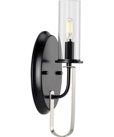 Riley Black 1-Light Wall Bracket Matte Black