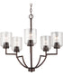 Carter 5-Light Chandelier Bronze