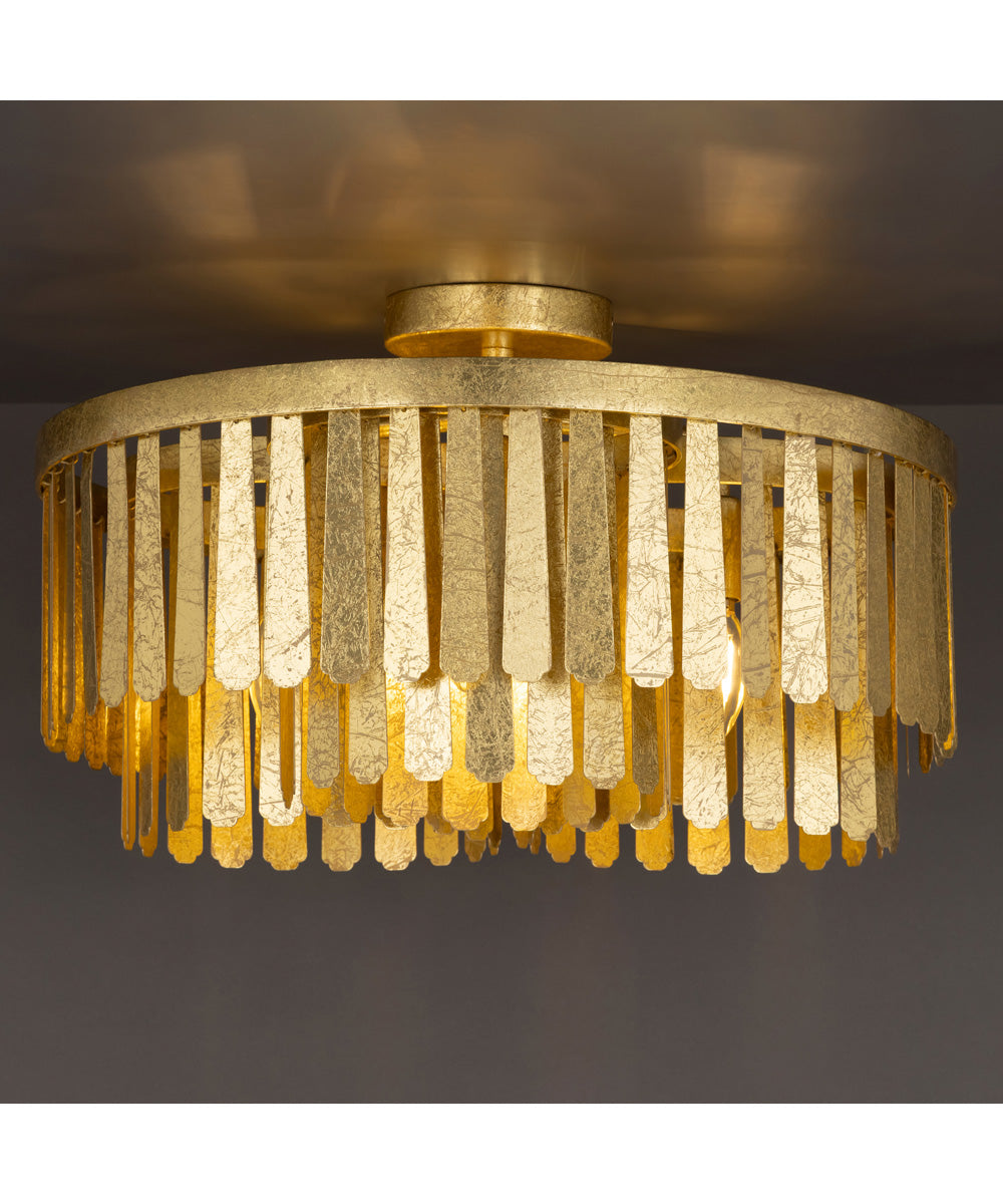 Regalia Semi-Flush Mount Gold Leaf