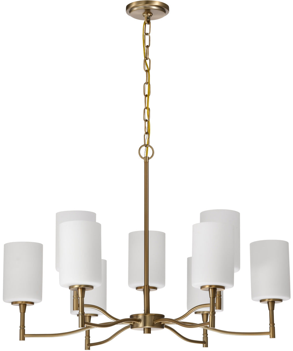 Liam 9-Light Chandelier Burnished Brass