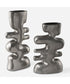 Free Flowing Nickel Vases Set of 2