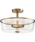Fuller 3-Light Semi Flush/Pendant Convertible Natural Aged Brass