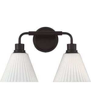 Pleated II 2-Light Lighting Flat Black