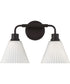 Pleated II 2-Light Lighting Flat Black