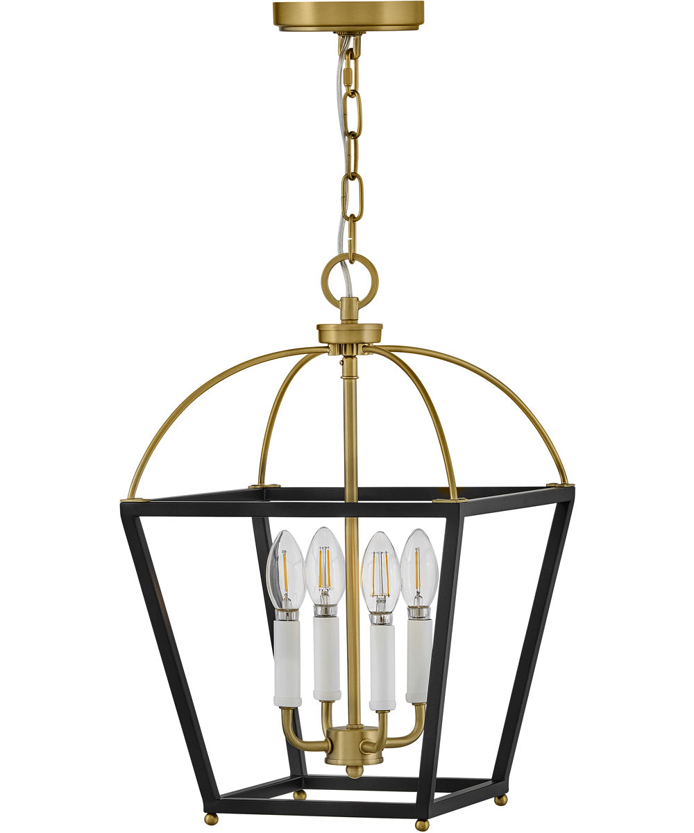 Tate 4-Light Medium Pendant in Black