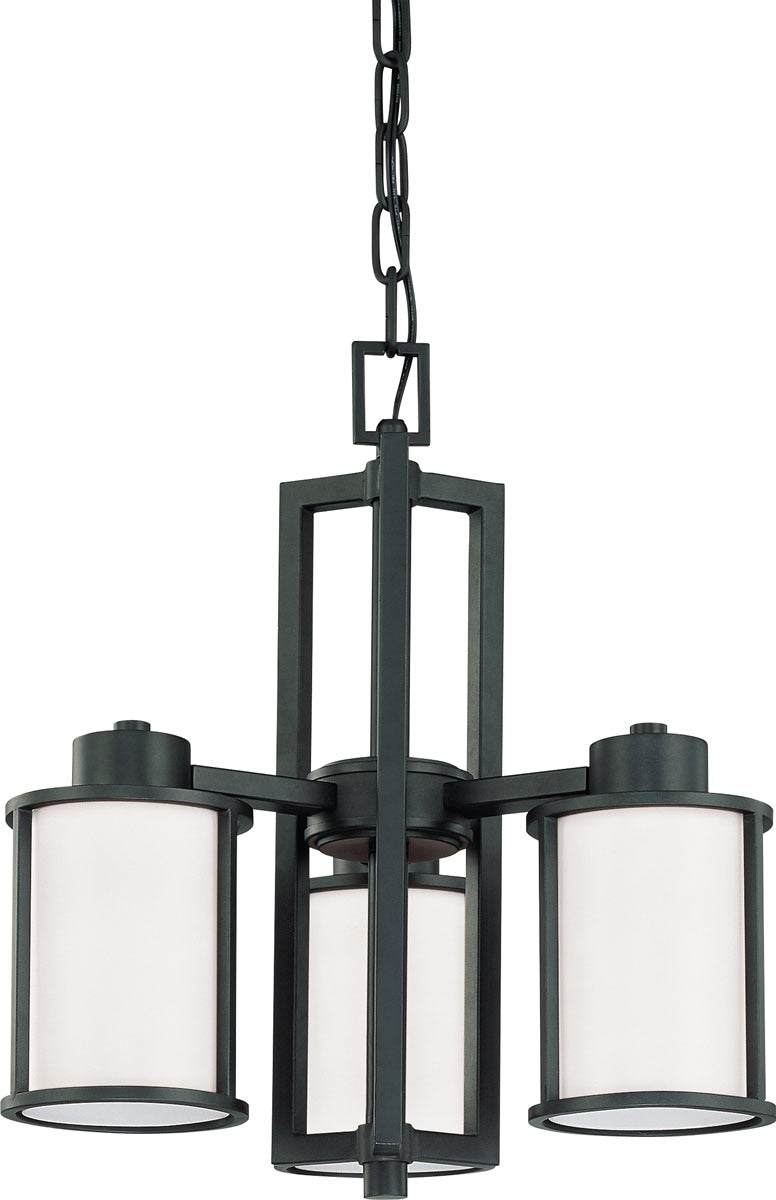 18"W Odeon 3-Light Chandelier Aged Bronze