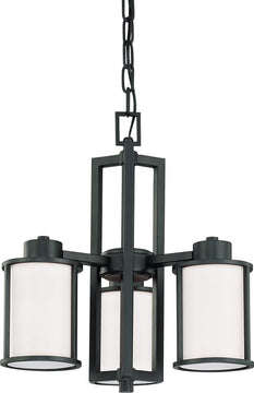 18"W Odeon 3-Light Chandelier Aged Bronze